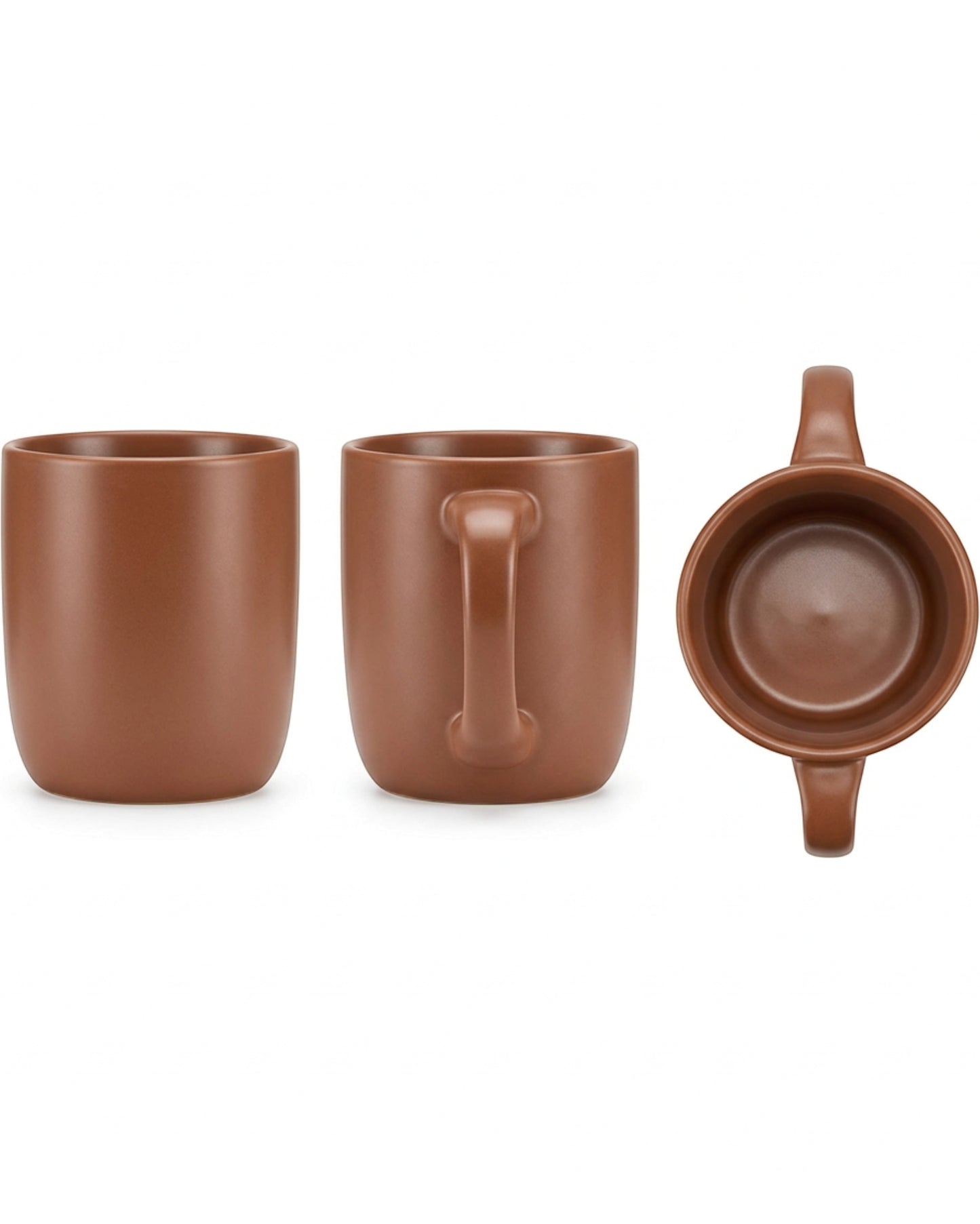 Matiq Wide Handle Ceramic Coffee Mug Clay Brown 16 oz