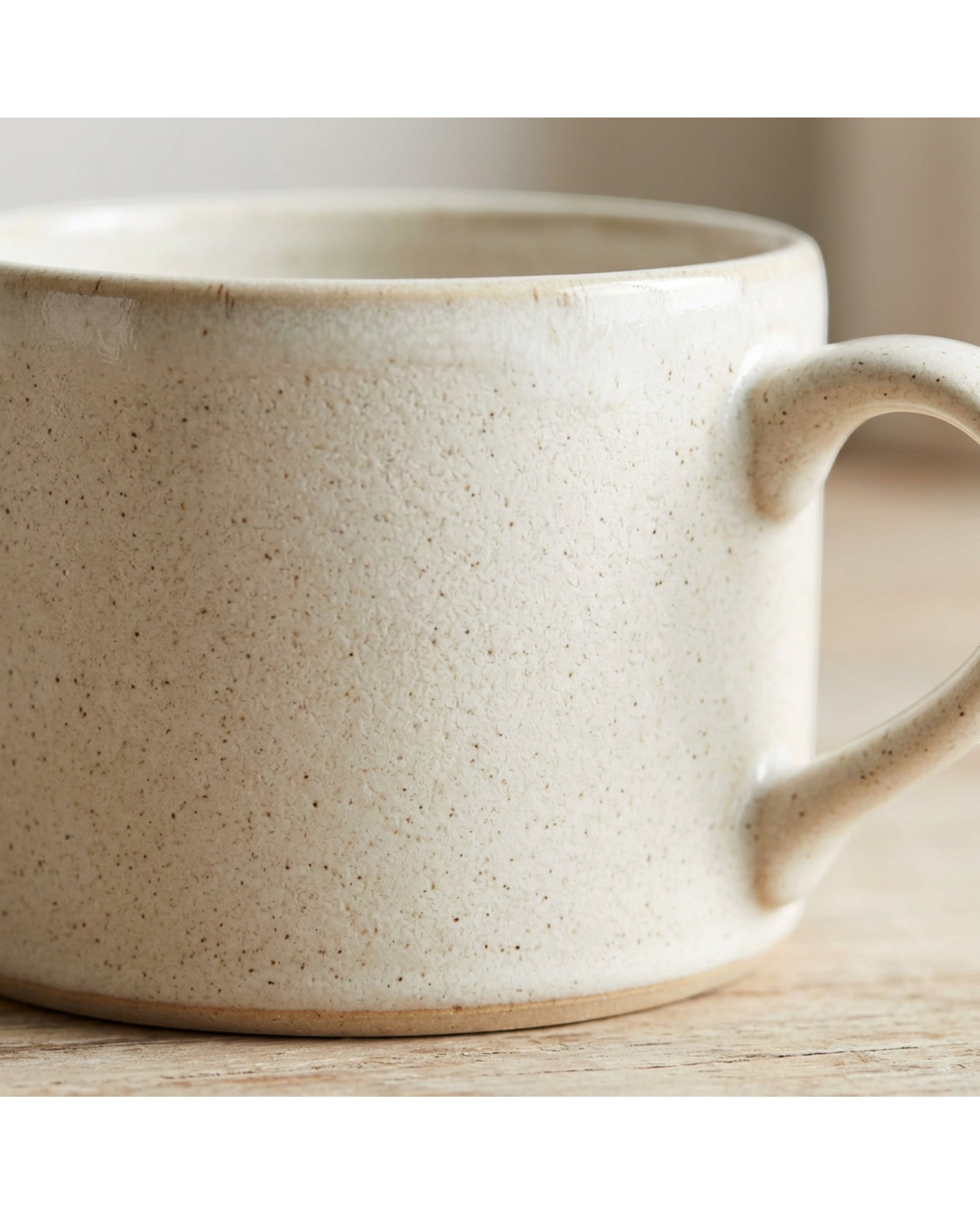 Matiq Ceramic Coffee Mug Speckled Ivory 14 oz