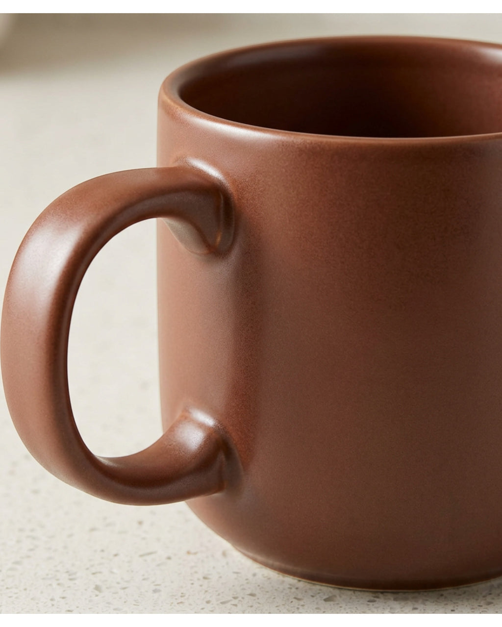 Matiq Wide Handle Ceramic Coffee Mug Clay Brown 16 oz