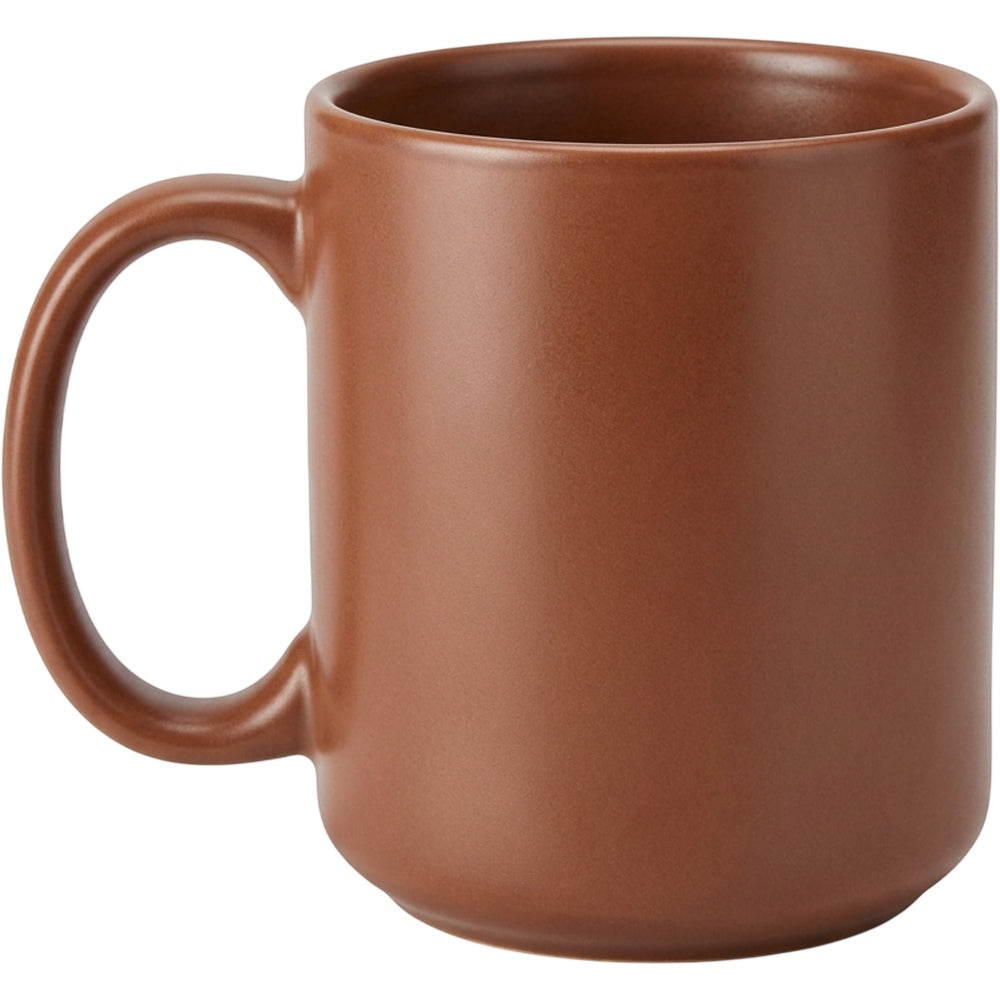 Matiq Wide Handle Ceramic Coffee Mug Clay Brown 16 oz