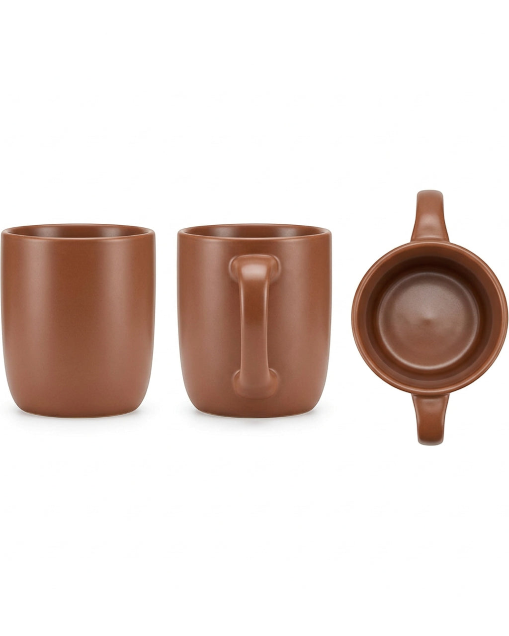 Matiq Wide Handle Ceramic Coffee Mug Clay Brown 16 oz